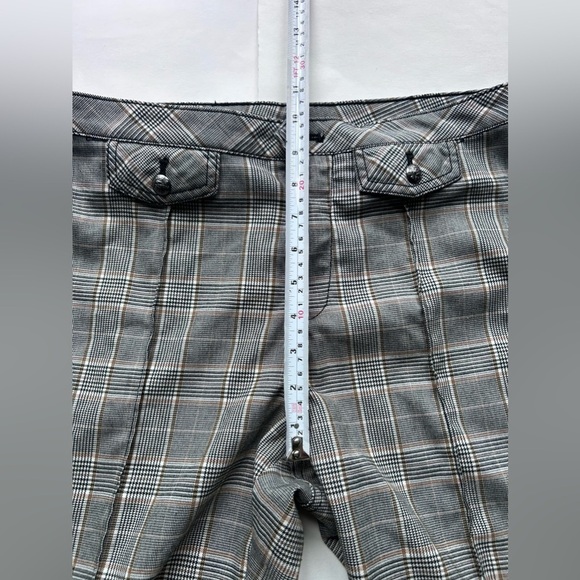 Free People Womens Tailored Plaid Short Pants cropped ankle  size 6 - Picture 8 of 13